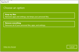 restaurar el sistema operativo - Remove
